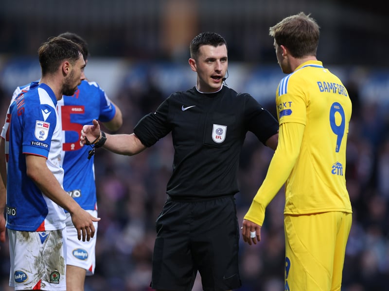 Leeds United have not enjoyed especially good officiating, particularly of late with a number of high profile decisions going against them, penalties not being awarded and cards not being shown. Only six times has a referee been rated an 8, the highest score given out this season.