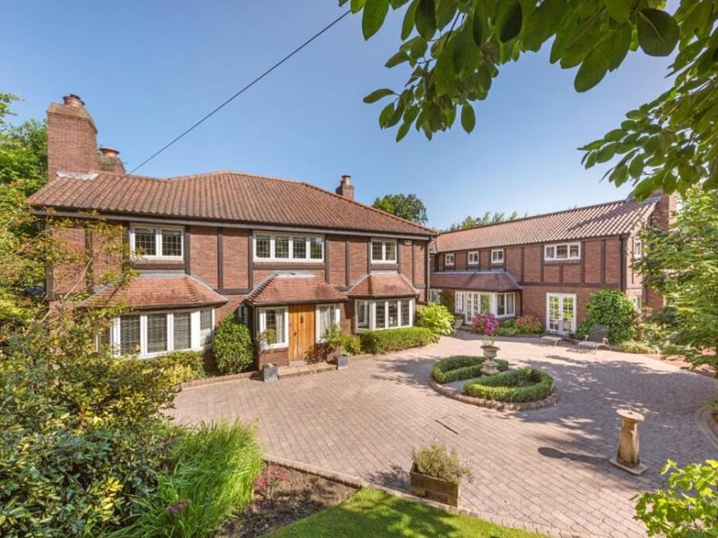 Runnymede Road, in Northumberland, is the most expensive street in the North East, according to Rightmove, with an average asking price of £1,848,846. This seven-bedroom mock-Tudor home is set within around an acre of landscaped gardens and open space, including a large patio area with views of the open countryside. There's an expansive open-plan kitchen, with a six oven AGA range cooker, leading to the dining area and snug, and four'exceptional' reception rooms. Outside, there's a garden shef with water and power, a pantry wine store and a gardeners WC.