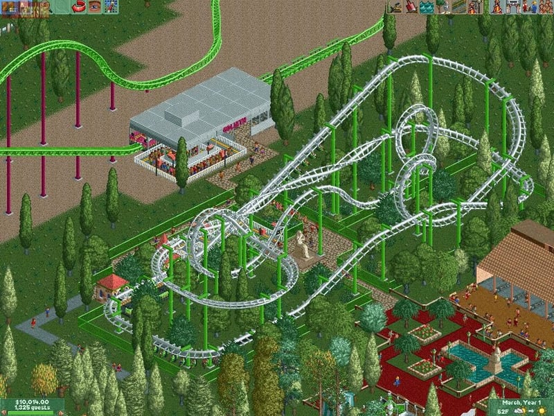 The classic PC game which spawned an iconic series, RollerCoaster Tycoon was created by Scottish developer Chris Sawyer in 1999. Players must build and modify their theme parks to improve their park's value and ranking, much like his earlier work Transport Tycoon from 1994. He would step away from the industry for several years and many of the following games in the RollerCoaster Tycoon series only loosely involved Sawyer, he would eventually release a mobile version of the game in 2016. The classic edition of the game and all of its expansion packs is available on PC.
