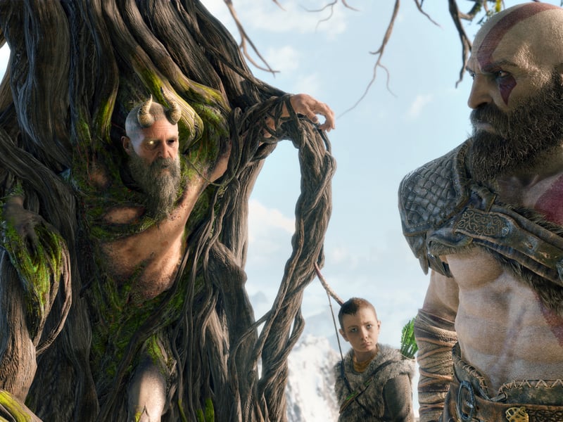 Mimir – formerly known as Puck – is a Celtic fae character in the God of War series. After being trapped by Odin for more than 100 years, he is freed by Kratos and Atreus in the 2018 game … when they cut off his head (upon his request). He becomes their ally and an important character in the series, and he is voiced by Scottish actor Alastair Duncan.