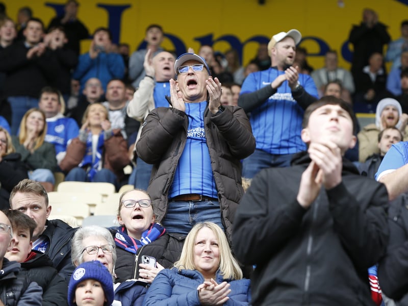 Pompey fans at Preston