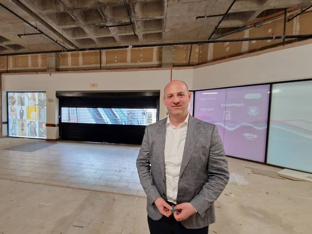 Crystal Peaks manager Lee Greenwood in the new cinema space in March 2025.