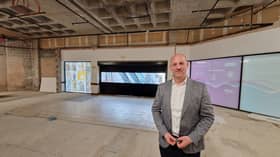 Crystal Peaks manager Lee Greenwood in the new cinema space in March 2025.