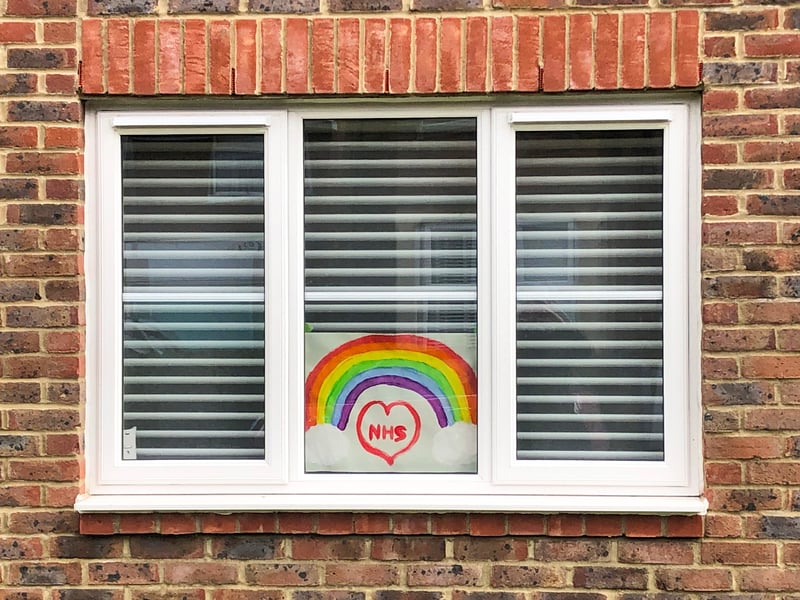 Also fostering a sense of community for those at home, children were encouraged to craft their own rainbows, signs and more to hang on windows. To help the kids making them as well as those outside who saw them, it was another unique moment of solidarity among people around the country.