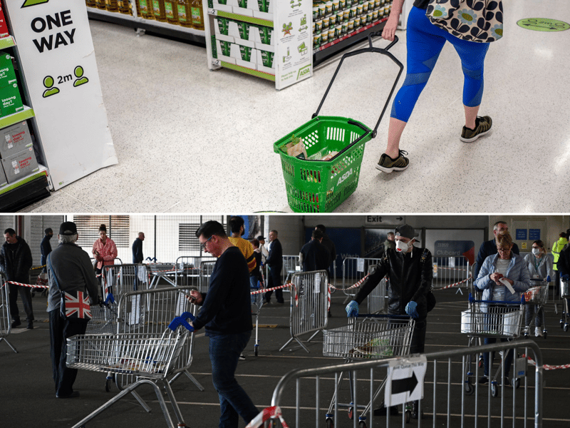 British people are known around the world for our ability to queue, but during lockdown this was taken to the next level for supermarket shopping. In order to avoid overcrowding, shoppers would queue outside while social distancing in order to pick up the messages. Once inside, you’d then have to pay attention to the one way systems put in place, (remnants of which can still be seen in some places, to this day).
