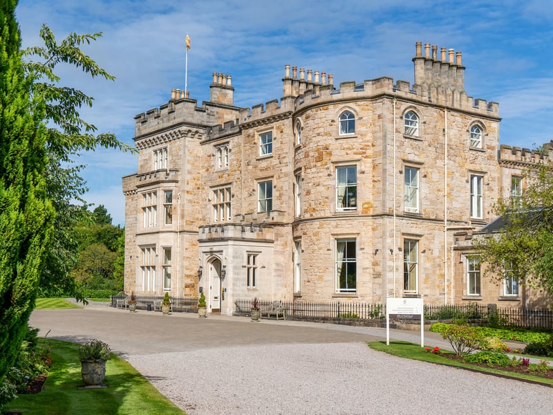 On arrival at Crossbasket Castle we took advantage of the good weather and explored the gardens and the riverside walk behind the main house. It's a picture perfect setting that now includes the traditional Scottish baronial grandeur of the castle and the modern luxury of the new hotel. 