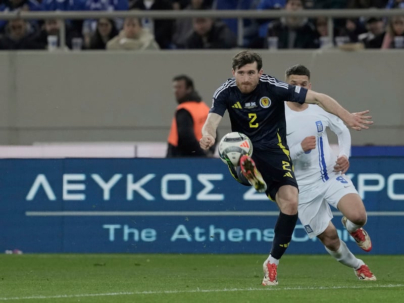 The Celtic man has performed very well for Scotland during this Nations League campaign and continued that against Greece. Made a terrific defensive header that halted a good opportunity for Christos Tzolis early on, made a brave block after 20 minutes too. An unheralded warrior.