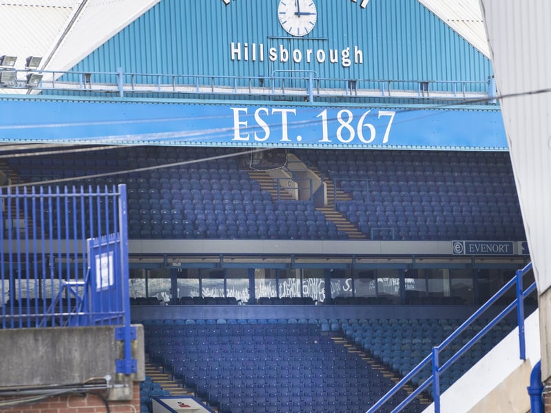 Sheffield Wednesday's Hillsborough ground is deserted at 3pm  on Saturday after their game against Nottingham Forest was called off along with all games in the EFL and Premier League due to the outbreak of Covid