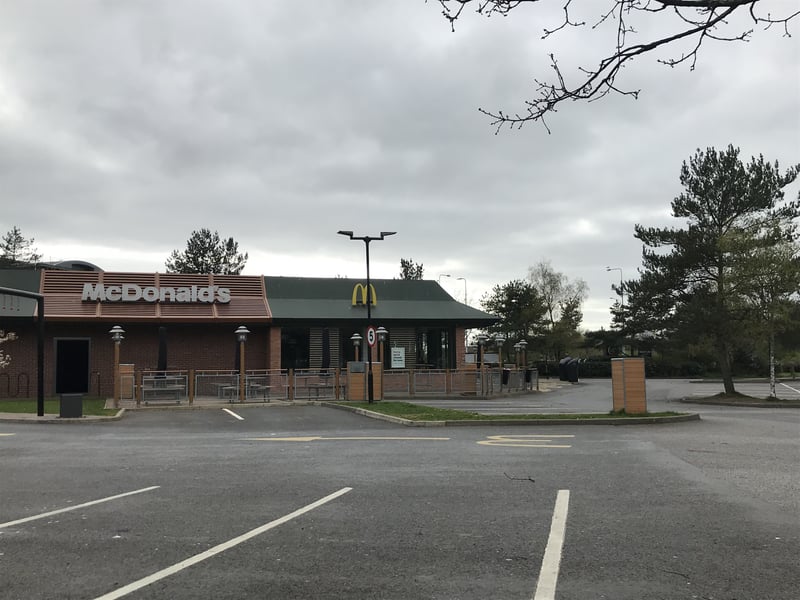 McDonald's at Eastfield, Scarborough, deserted due to Covid