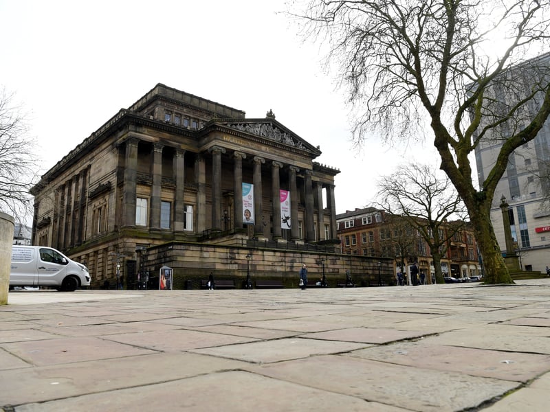A deserted Preston during the first Covid lockdown in March 2020