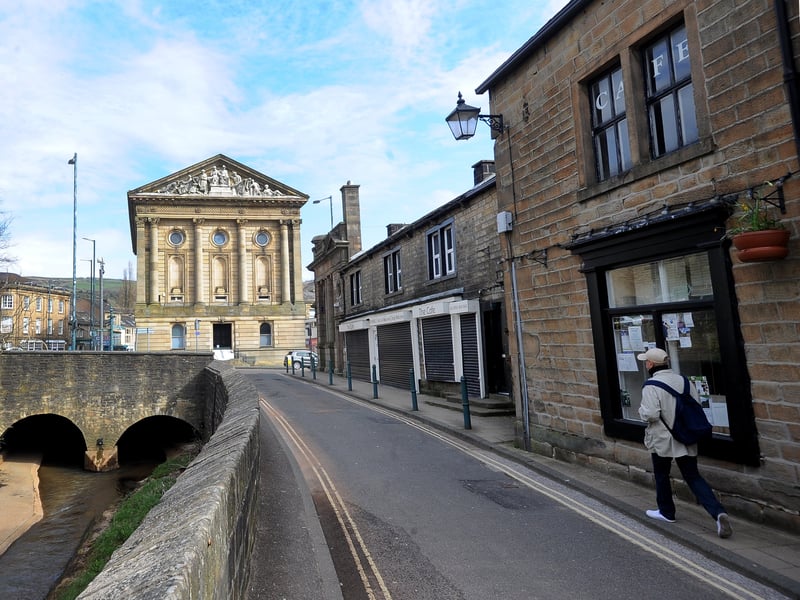 An almost deserted Todmorden during the Covid pandemic