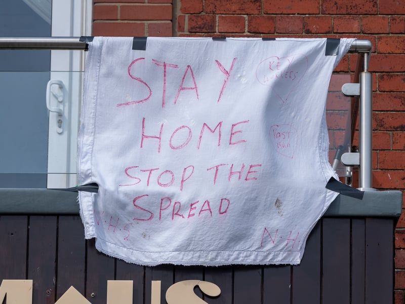 A banner in Scarborough during the Covid pandemic in April 2020