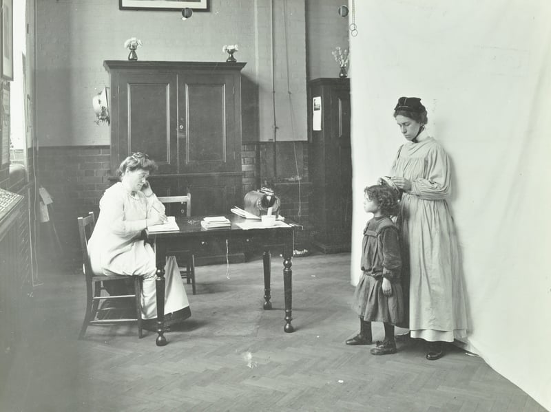 This photo of a child's head being examined at Chaucer School in London may date from 1911 but nit nurses were still very much part of school life in the 1980s. Many put-upon parents would love to see them brought back to prevent the spread of the dreaded headlice.