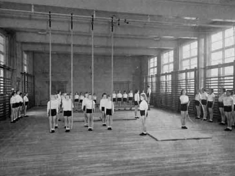 Climbing ropes were still very much part of PE lessons for many pupils in the 1980s. Shimmying up a rope was viewed as a vital skill back then, as students grappled with the fear of friction burns or plummeting onto the thin gym mats below. This photo was actually taken back in the 1930s, at Shirecliffe Council School in Sheffield but shows the sort of ropes children were tasked with climbing decades later.