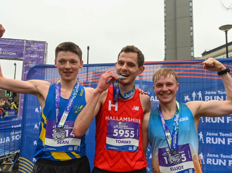 Runners after passing the finishing line at Arundel Gate. Photo: Charley Atkins, National World