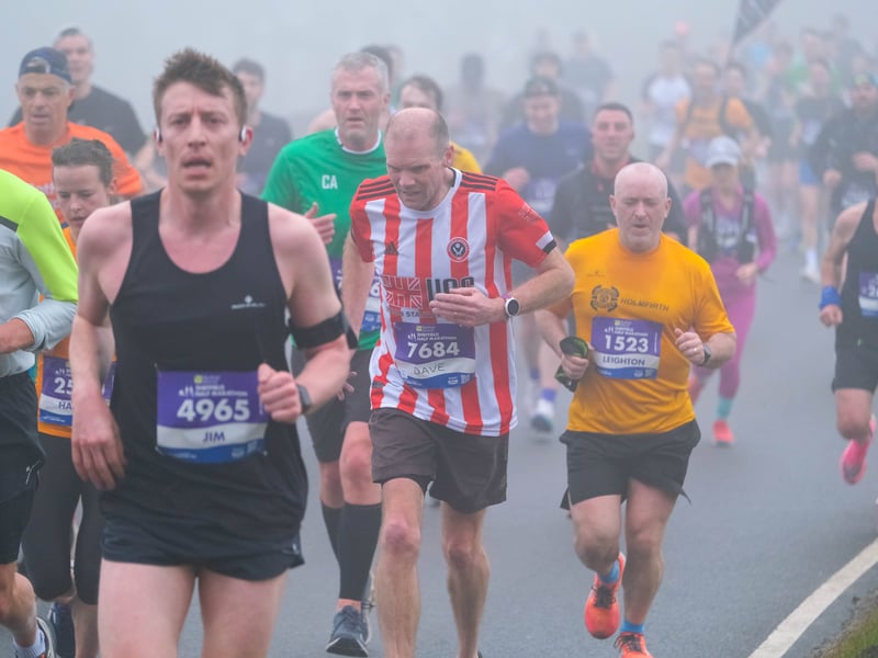 Runners in the mist near Ringinglow. Photo: Dean Atkins, National World