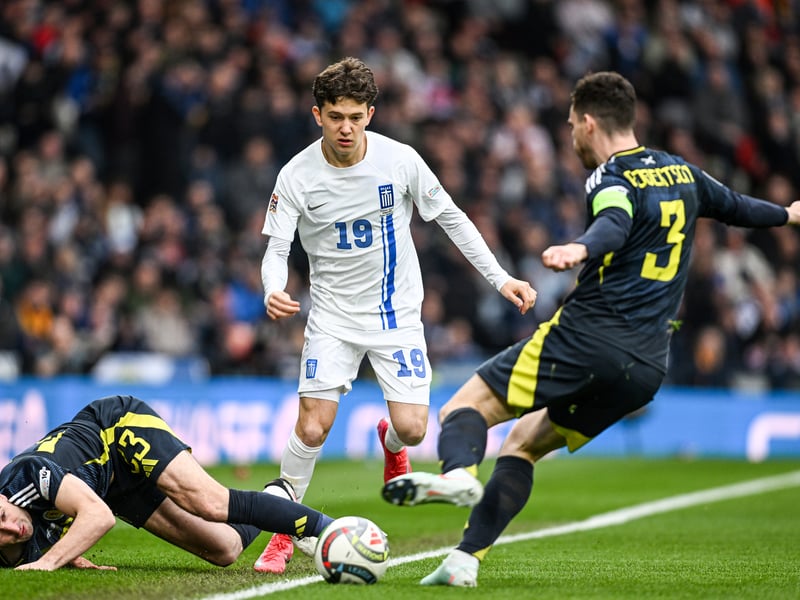 Offered an outlet on the left when Scotland went forward, but was poor in stopping the cross that led to the opening goal and left Karetsas for the all-important second.