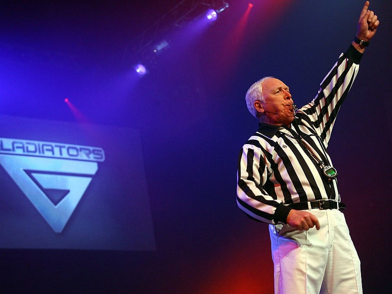 There were 925 mentions of Anderson in 2024. You'll not be surprised to hear it means 'son of Andrew'. Pictured is 'Gladiators' referee John Anderson.