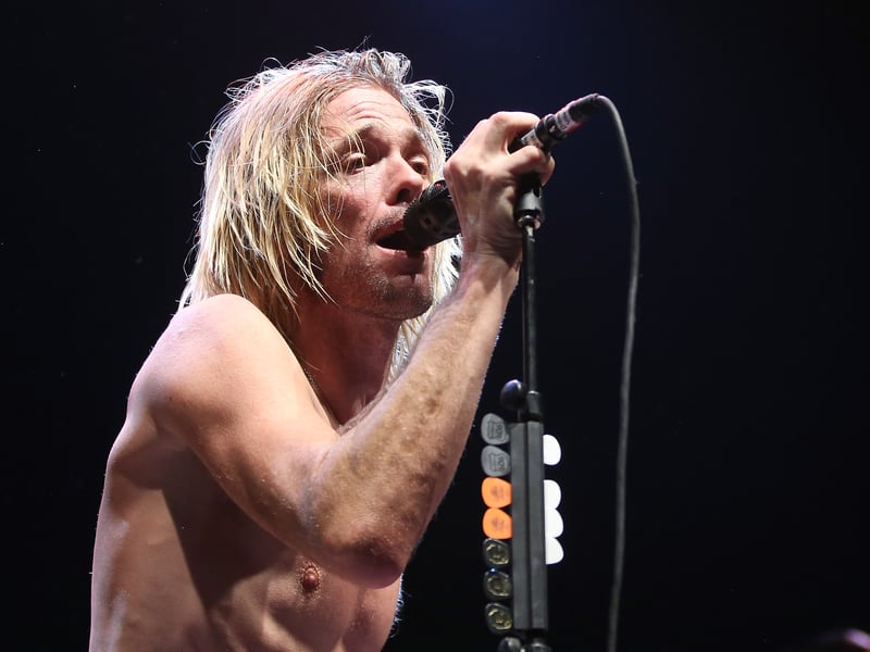 Musician Taylor Hawkins of the Sound City Players performs at Hammerstein Ballroom on February 13, 2013 in New York City. 