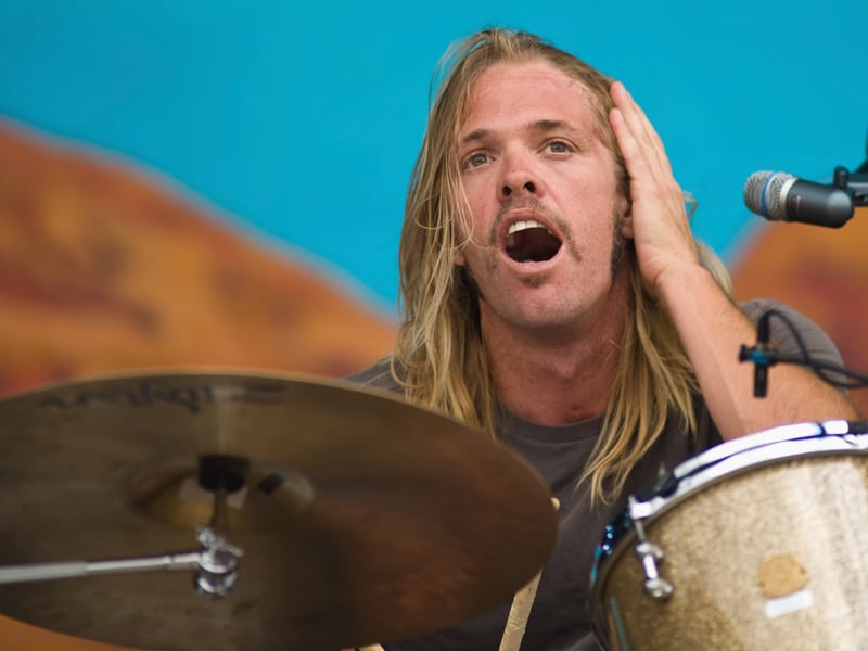 Taylor Hawkins performs live with his band 'Taylor Hawkins and the Coattail Riders' on the Main Stage during the Wireless Festival in Hyde Park on July 2, 2010 in London, England.
