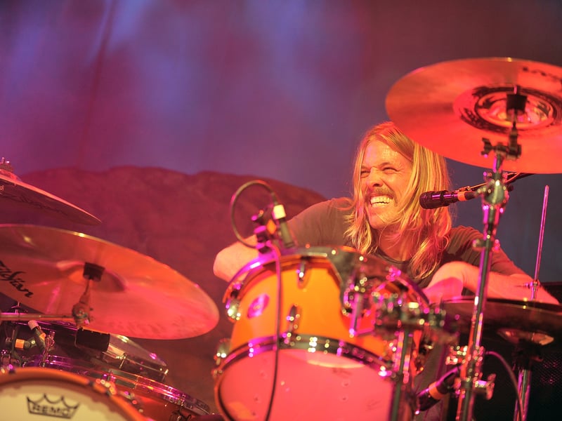 Musician Taylor Hawkins of Taylor Hawkins And The Coattail Riders performs at the Troubadour on April 20, 2010 in Los Angeles, California.