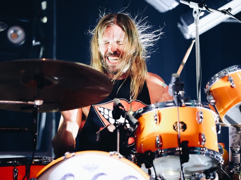 Taylor Hawkins of Foo Fighters performs onstage at the after party for the Los Angeles premiere of "Studio 666" at the Fonda Theatre on February 16, 2022 in Hollywood, California.