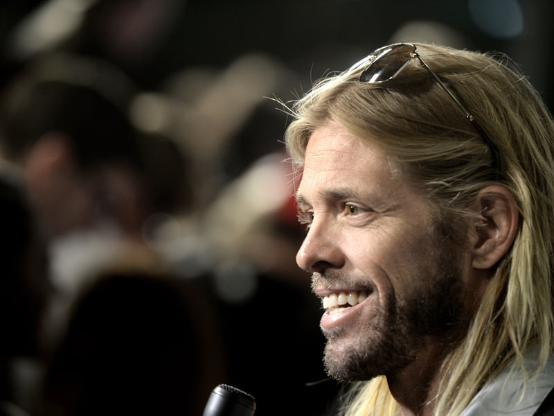  Musician Taylor Hawkins arrives at the screening of XLrator Media's "CBGB" at the Arclight Theatre on October 1, 2013 in Los Angeles, California.  