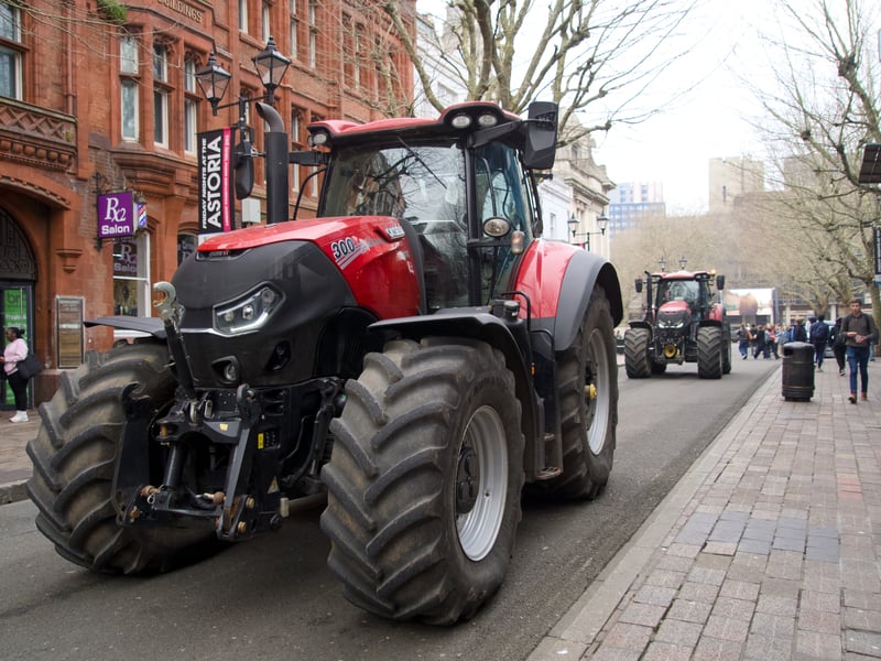 Tractors heading to the Guildhall. Picture Gareth Boyes