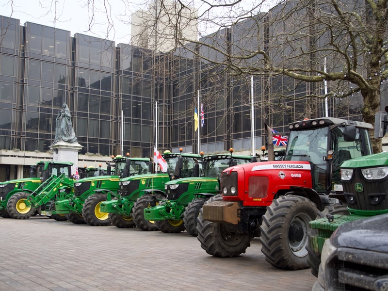 Tractors in Guildhall Square. Picture Gareth Boyes