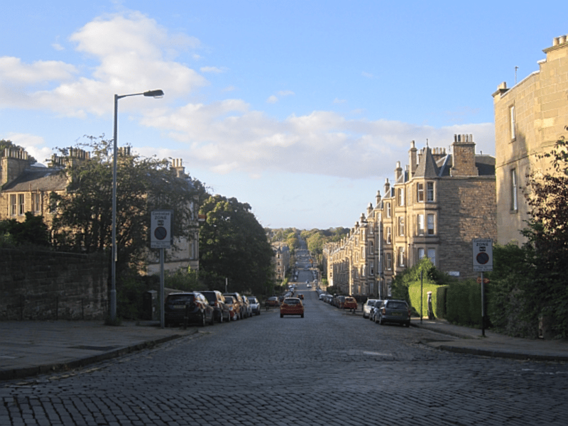 The 10th most popular postcode for overseas buyers in Scotland is  EH4 1 - which covers Comely Bank and part of Stockbridge, including Raeburn Place. Pictured here is Comely Bank Avenue. There are 176 properties registered to overseas buyers in this postcode.