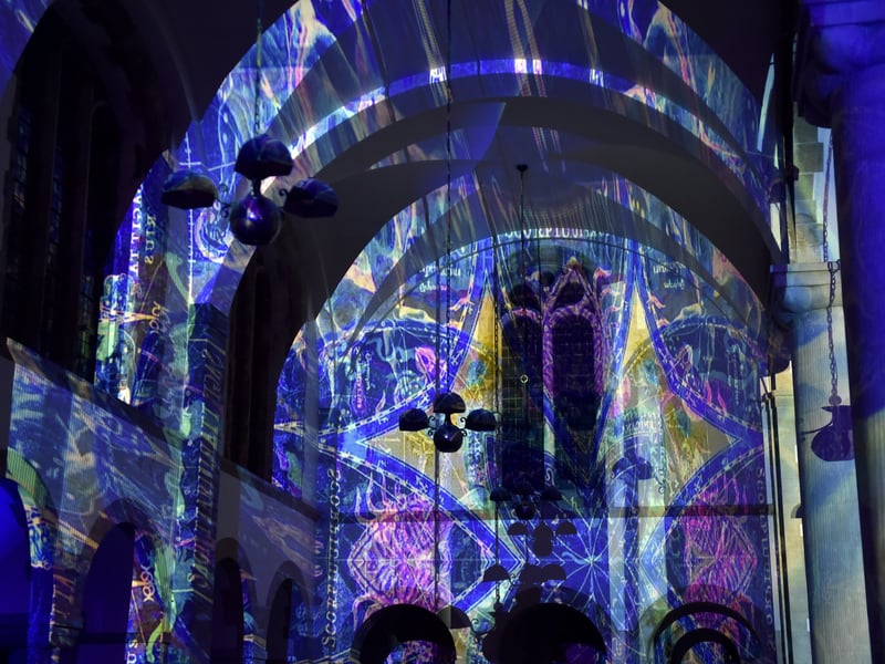 Portsmouth Cathedral is hosting 'Space', an awe-inspiring immersive light and sound show by acclaimed artistic collaboration, Luxmuralis. Picture: Sarah Standing (250325-1041)