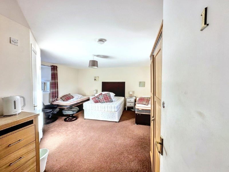 The guest house has four rooms with en suite shower rooms