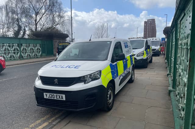 Police are responding to an incident in Leeds city centre, with officers cordoning off an entrance to the canal towpath.