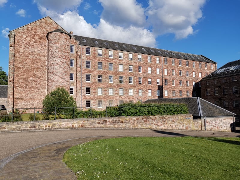 Stanley is the best-preserved mill which had direct involvement of Sir Richard Arkwright, a driving forced behind the early Industrial Revolution.
He provided capital, expertise and training to the project at Stanley and was key to its initial 18th Century set-up.
At its height, 1,000 people worked here with many living in the nearby village.
Located nine miles north of Perth, the mills were built to spin cotton, with weaving coming later to Stanley .
Water was diverted from the River Tay to provide power, first to water wheels and then to turbines to drive the mill machinery.
The mills were in operation until the 1980s.