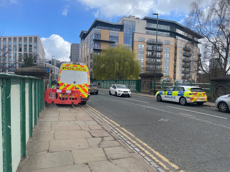 Pedestrians are being turned away as the towpath entrance along the Leeds Liverpool Canal remains closed.