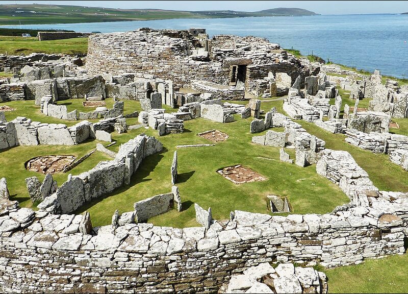 A once-mighty Iron Age settlement, the Broch of Gurness was a small village arranged around a central, massive broch tower.
Found on Orkney's West Mainland, it sits on a coastline one lined with such constructions.
Measuring around 65ft in diameter and defended by two rock-cut ditches and a rampart, the Broch of Gurness was undoubtedly a place of power. At least 14 houses made up the settlement, which was built around 2,000-years-ago.