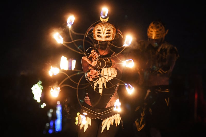 Edinburgh’s Beltane Fire Festival will light up Edinburgh’s Calton Hill last night on Wednesday, April 30, with hundreds of performers taking part. The annual event is inspired by a tradtional ancient Gaelic festival which began on the evening before May 1 and marked the beginning of summer. The festival takes place at Calton Hill, with a procession starting at the National Monument and spirals anti-clockwise around the path. It’s led by the May Queen and the Green Man, followed by a cavalcade of characters who are intrinsically linked to them and their journey. Their destination is punctuated by various groups who either help or hinder their progress towards the Green Man’s fate and the May Queen’s destiny. After a dramatic stage performance signifying the inception of summer the May Queen and Green Man spark the birth of summer by lighting a huge bonfire.