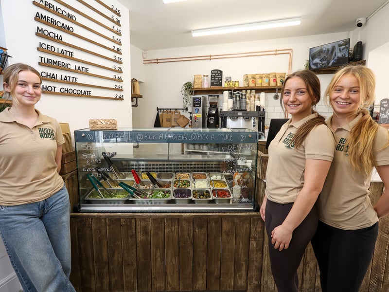 The Bedford sisters who run the cafe, from left, Raige, Envi and Dior.