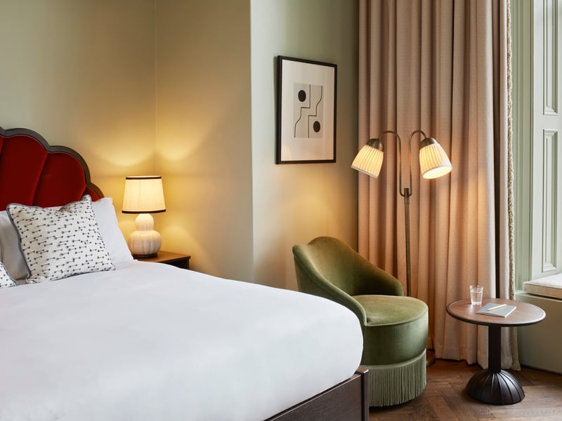 The design-driven, community-focused Hoxton hotel will comprise 11 stitched-together townhouses set across both sides of Edinburgh’s Grosvenor Street.