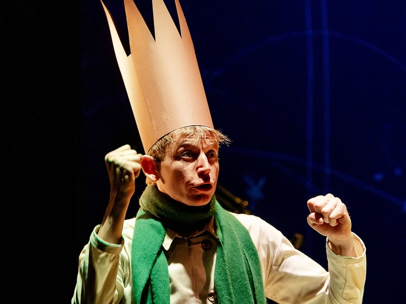 The Little Prince discovers beauty, wisdom, and the importance of human connection. Toby Thompson’s spellbinding solo performance in his adaptation of Antoine de Saint-Exupéry’s novel captures its poetic essence and philosophical depth.