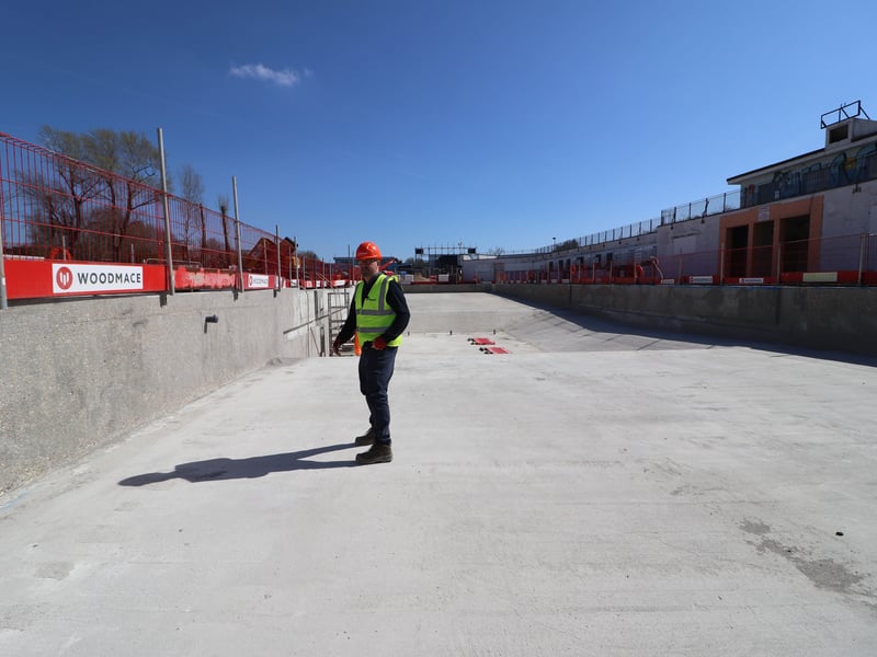 The Hilsea Lido has made significant progress as it nears completion which is expected in the autumn. 