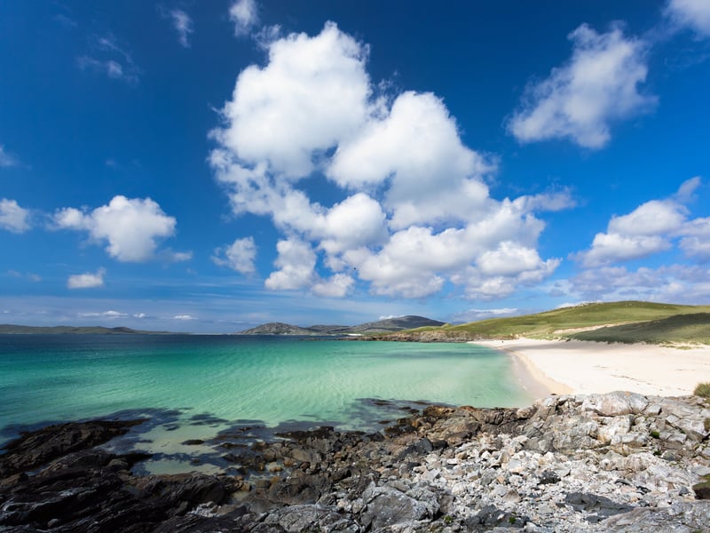 With its white sand and turquioise waters, the beach on Luskentyre Bay on the Isle of Harris takes top spot - and no wonder. One reviewer said: "It is a little slice of Maldives on the Outer Hebrides - honestly worth the drive."