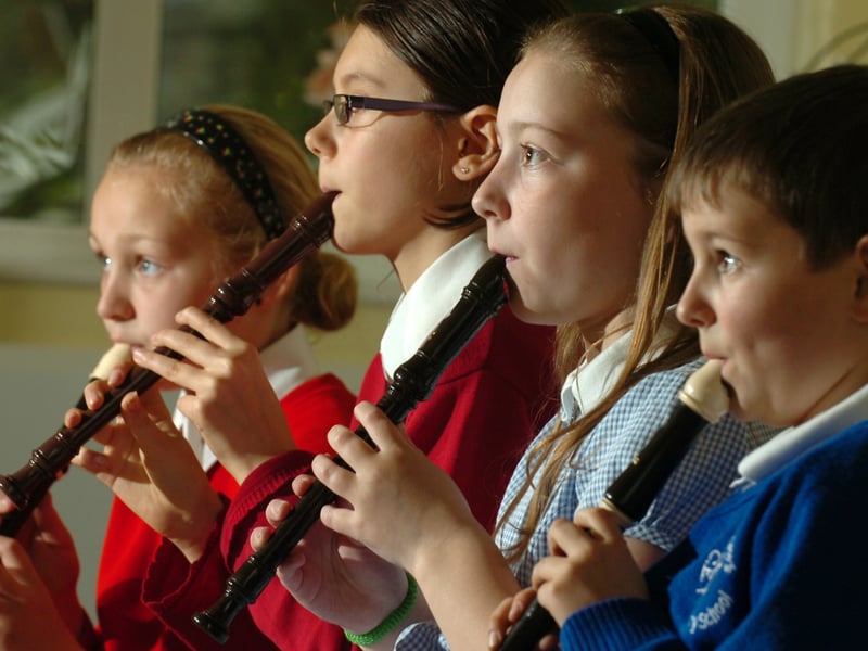 Preview of recorders preparing for Preston Schools Music festival