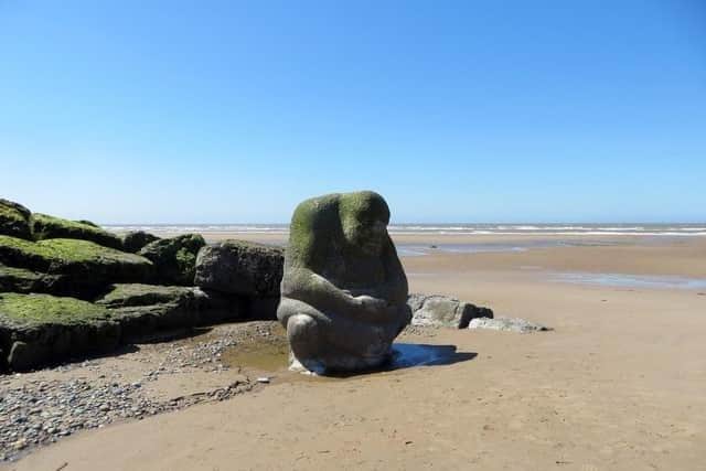 Cleveleys beach, with its Mythic Coastline sculptures like the Cleveleys Ogre (pictured) has an army of fans