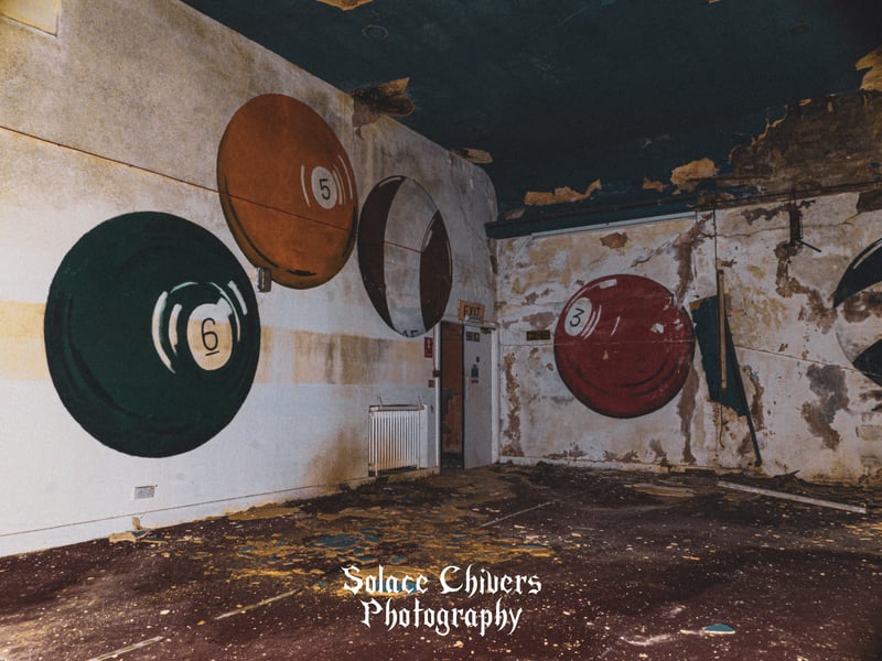 Colourful images inside the building. Image: Solace Chivers