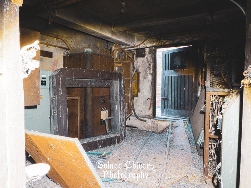 Inside the now derelict building. Image: Solace Chivers