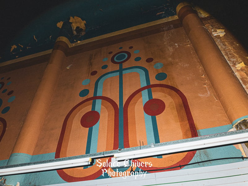 Colourful walls still remain. Image: Solace Chivers