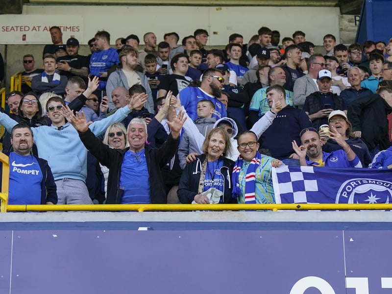 2,000 Pompey fans made themselves heard at Millwall. Pic: Jason Brown/ProSportsImages