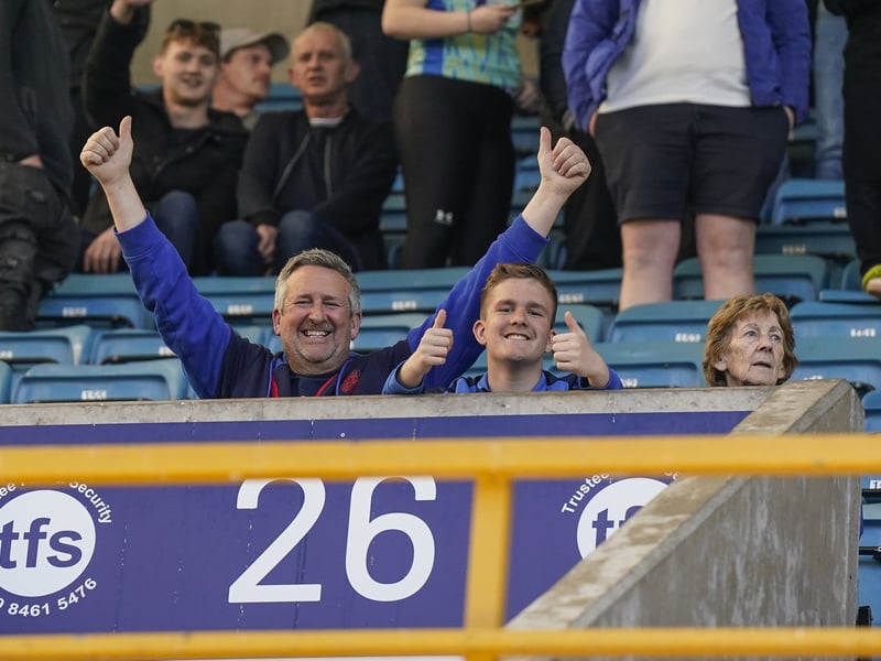 2,000 Pompey fans made themselves heard at Millwall. Pic: Jason Brown/ProSportsImages
