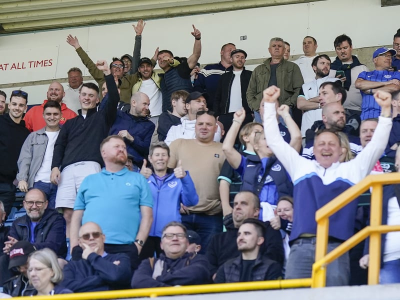 2,000 Pompey fans made themselves heard at Millwall. Pic: Jason Brown/ProSportsImages